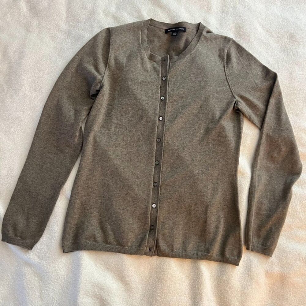 Banana Republic Silk Blend Soft Brown Cardigan, Size S